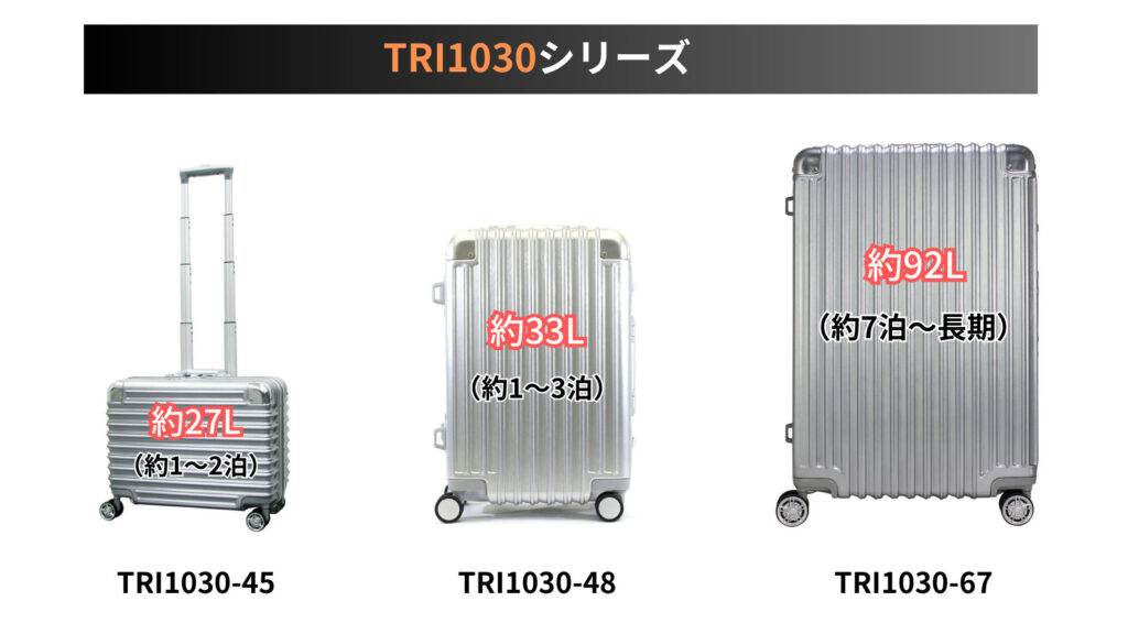 TRI1030サイズ一覧