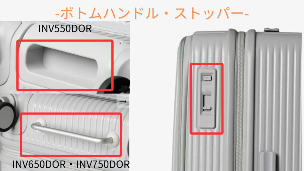 INV550DOR・INV650DOR・INV750DORボトムハンドル・ストッパー