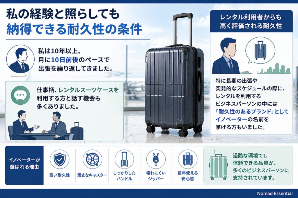 私の経験と照らしても納得できる耐久性の条件