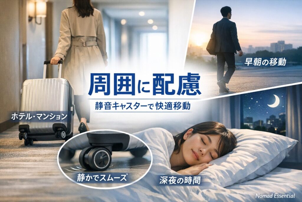 キャスター性能の差は「耐久性」だけでなく「気遣い」にも影響する