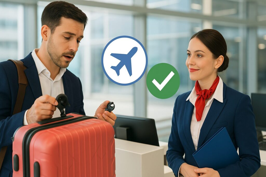 出張中にキャスターが破損したときの航空会社の対応