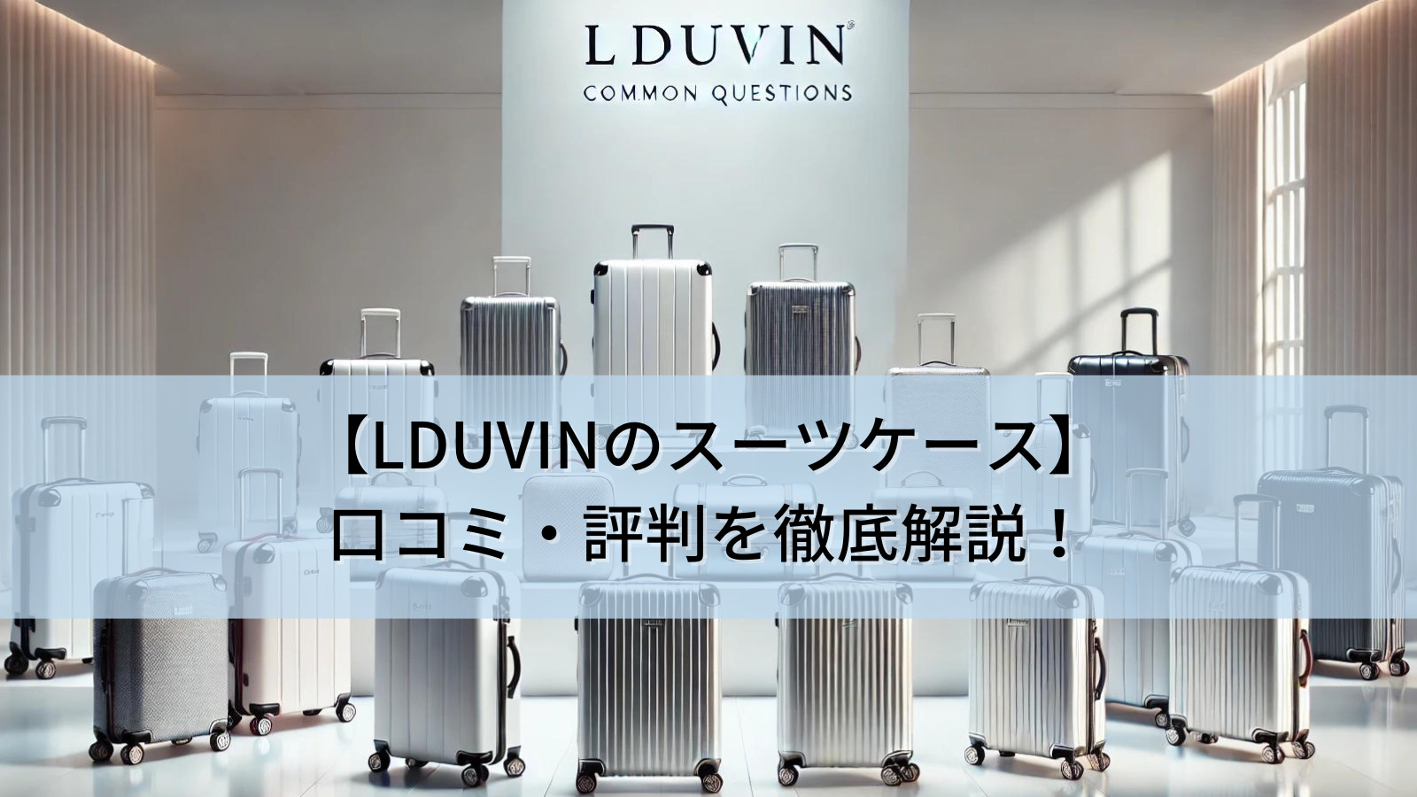 【LDUVINのスーツケース】口コミ・評判を徹底解説！高級感あるデザインと優れた機能性の魅力とは