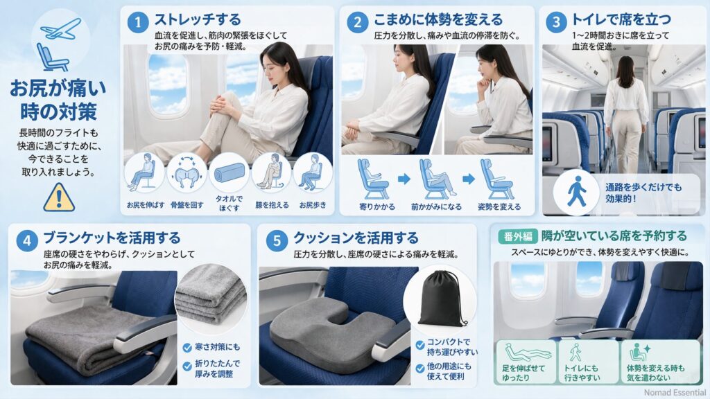 お尻が痛い時の対策