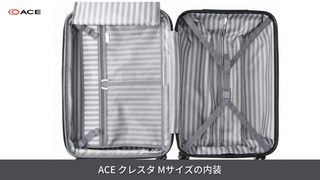 ACE クレスタ Mサイズの内装について