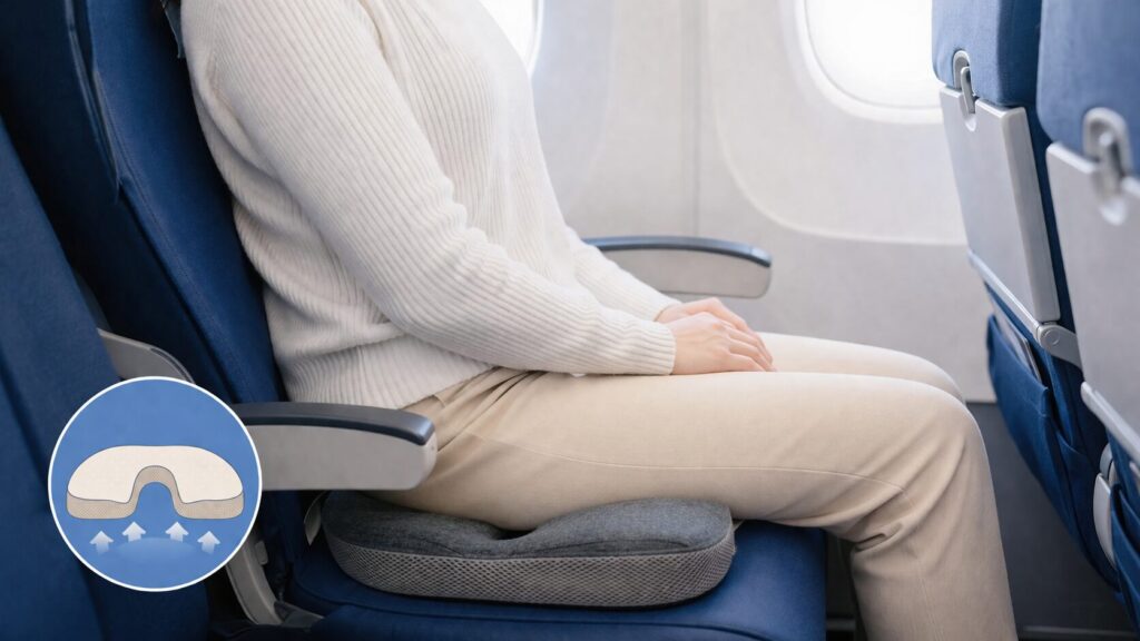 飛行機でお尻が痛くなる原因と対策