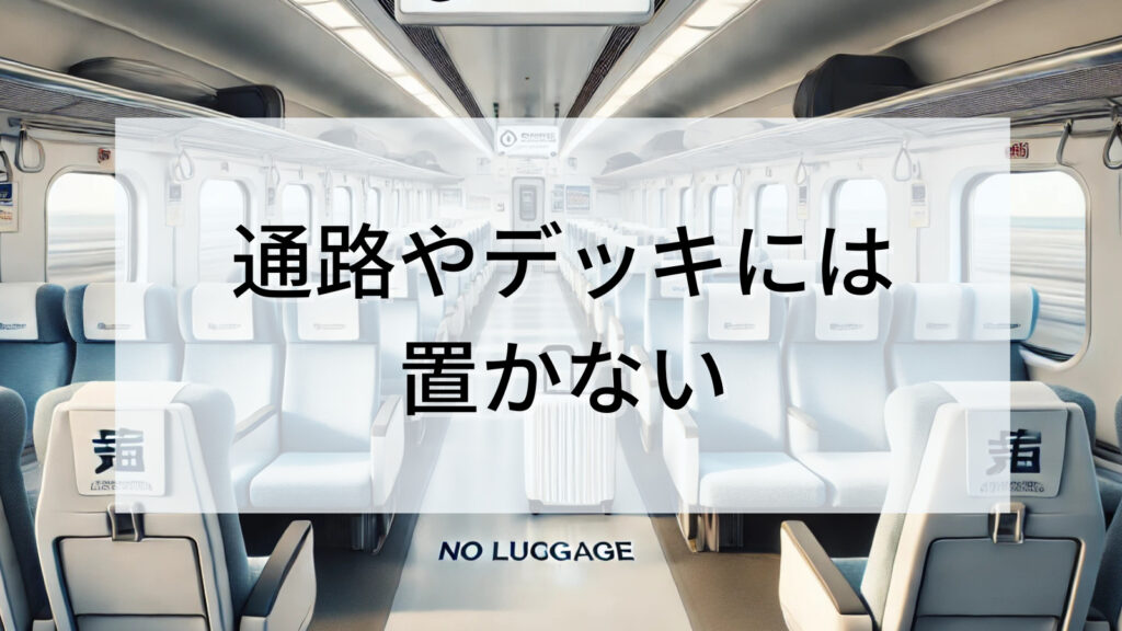 通路やデッキには置かない