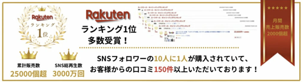 楽天ランキング1位受賞