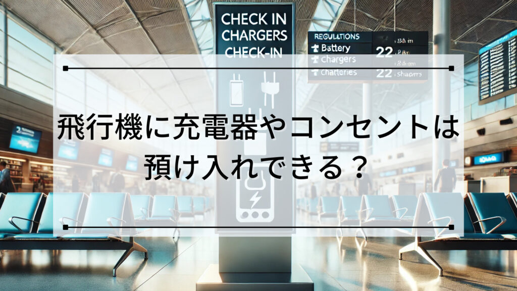 飛行機に充電器やコンセントは預け入れできる？