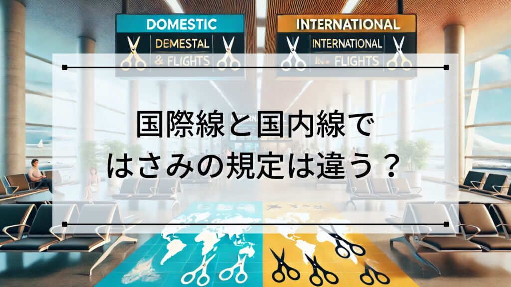 国際線と国内線ではさみの規定は違う？