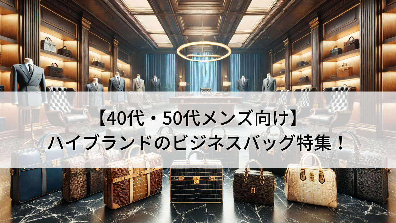 【40代・50代メンズ向け】 ハイブランドのビジネスバッグ特集！