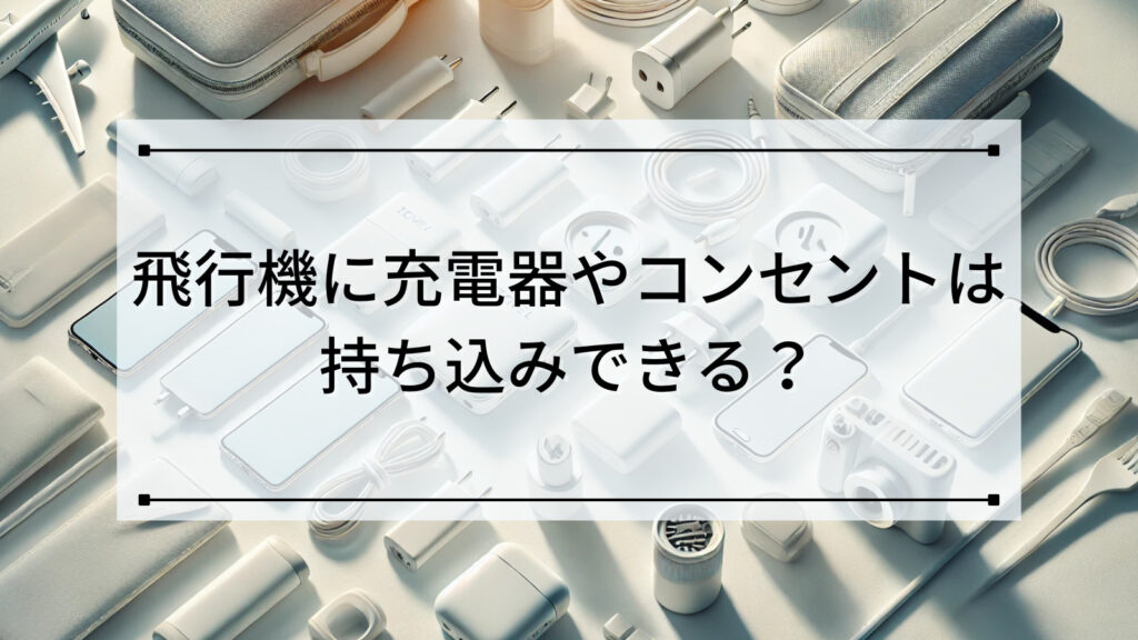 飛行機に充電器やコンセントは持ち込みできる？