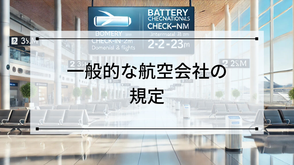 一般的な航空会社の規定