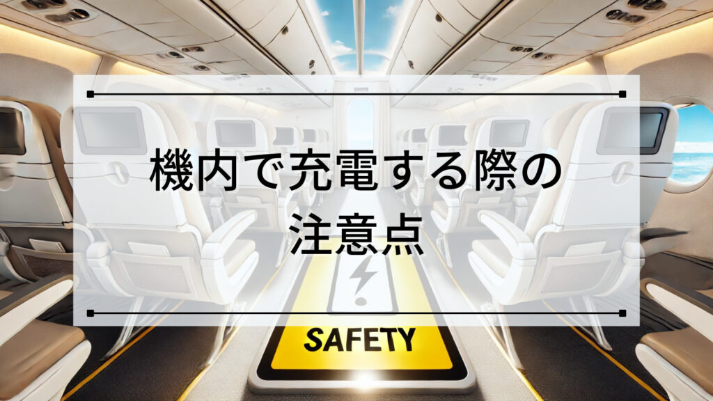 機内で充電する際の注意点