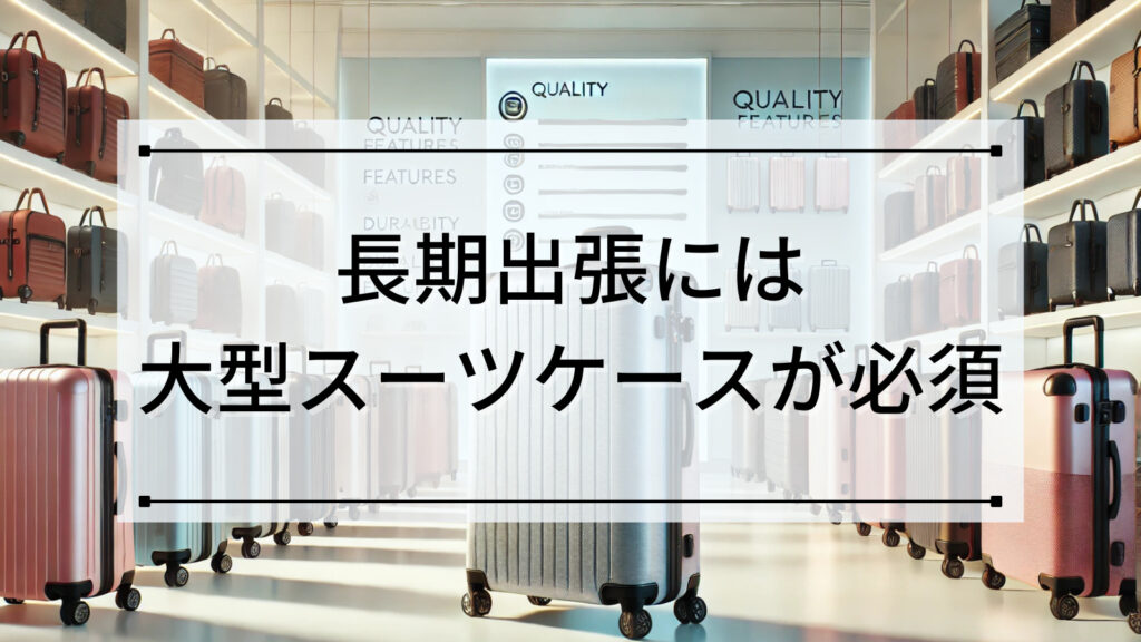 長期出張には大型スーツケースが必須