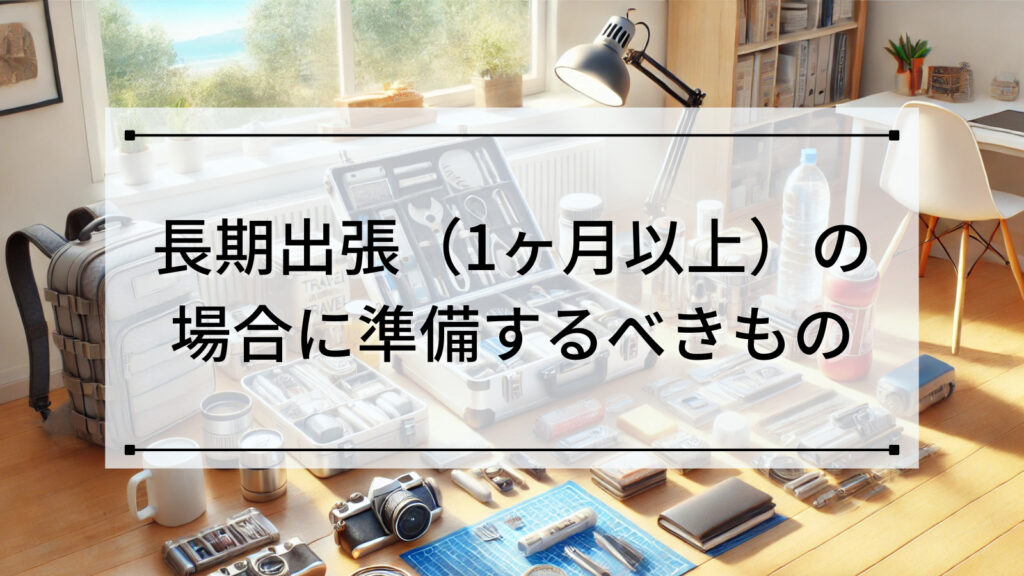 長期出張（1ヶ月以上）の場合に準備するべきもの