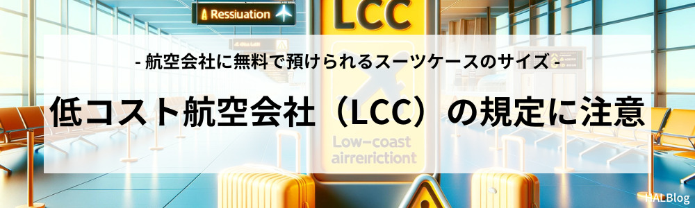 低コスト航空会社（LCC）の規定に注意