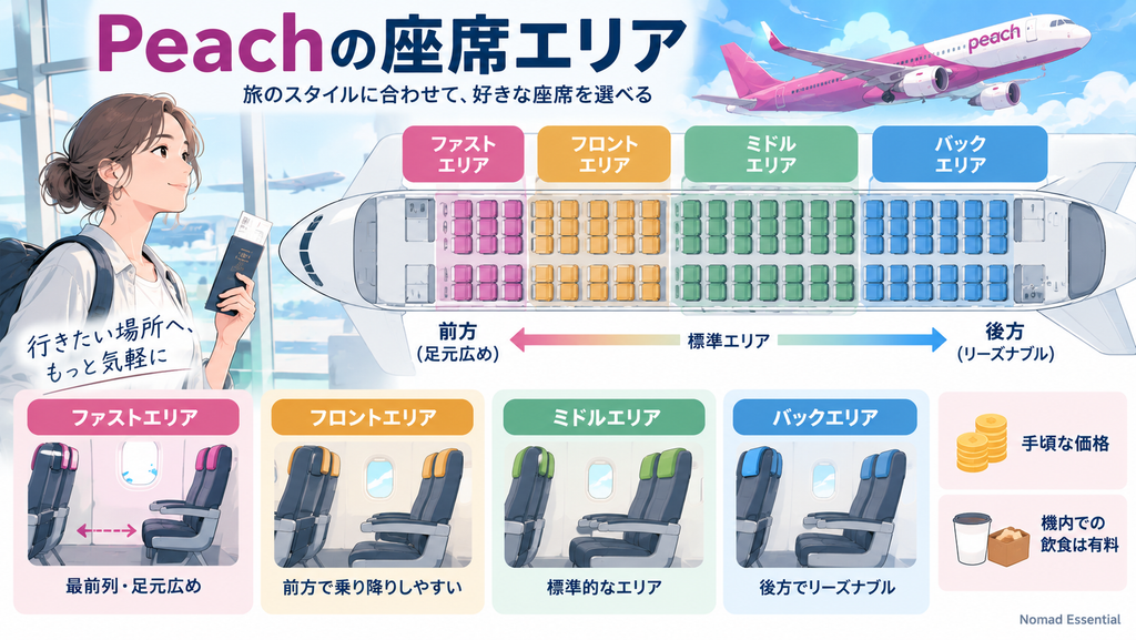 Peachの座席エリア
