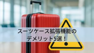 スーツケース拡張機能のデメリット5選！