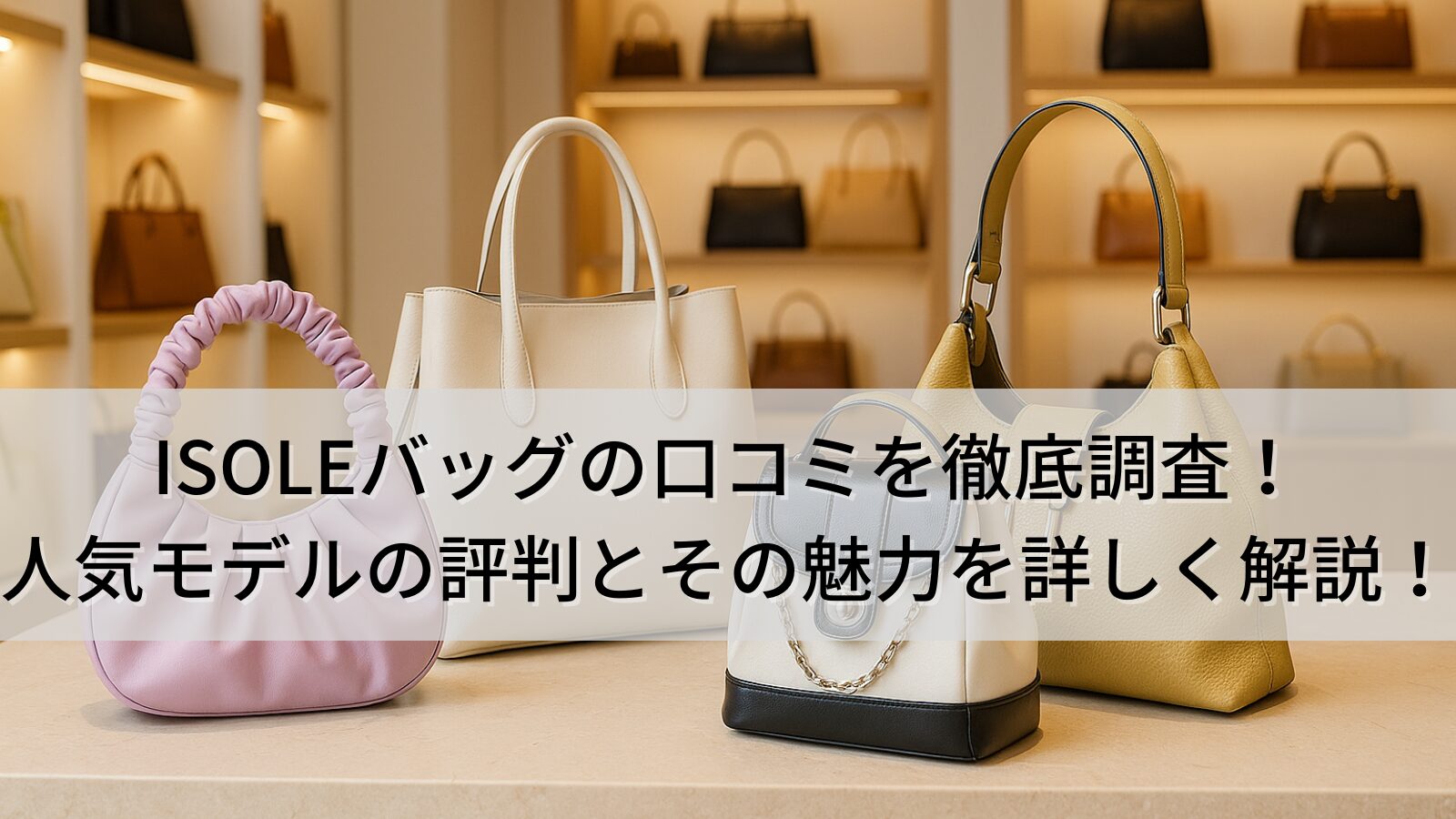 ISOLEバッグの口コミを徹底調査！人気モデルの評判とその魅力を詳しく解説！
