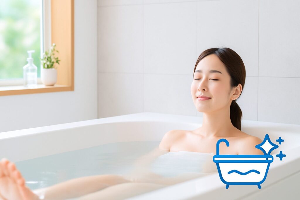 解消法①:ゆっくり入浴して体を温める