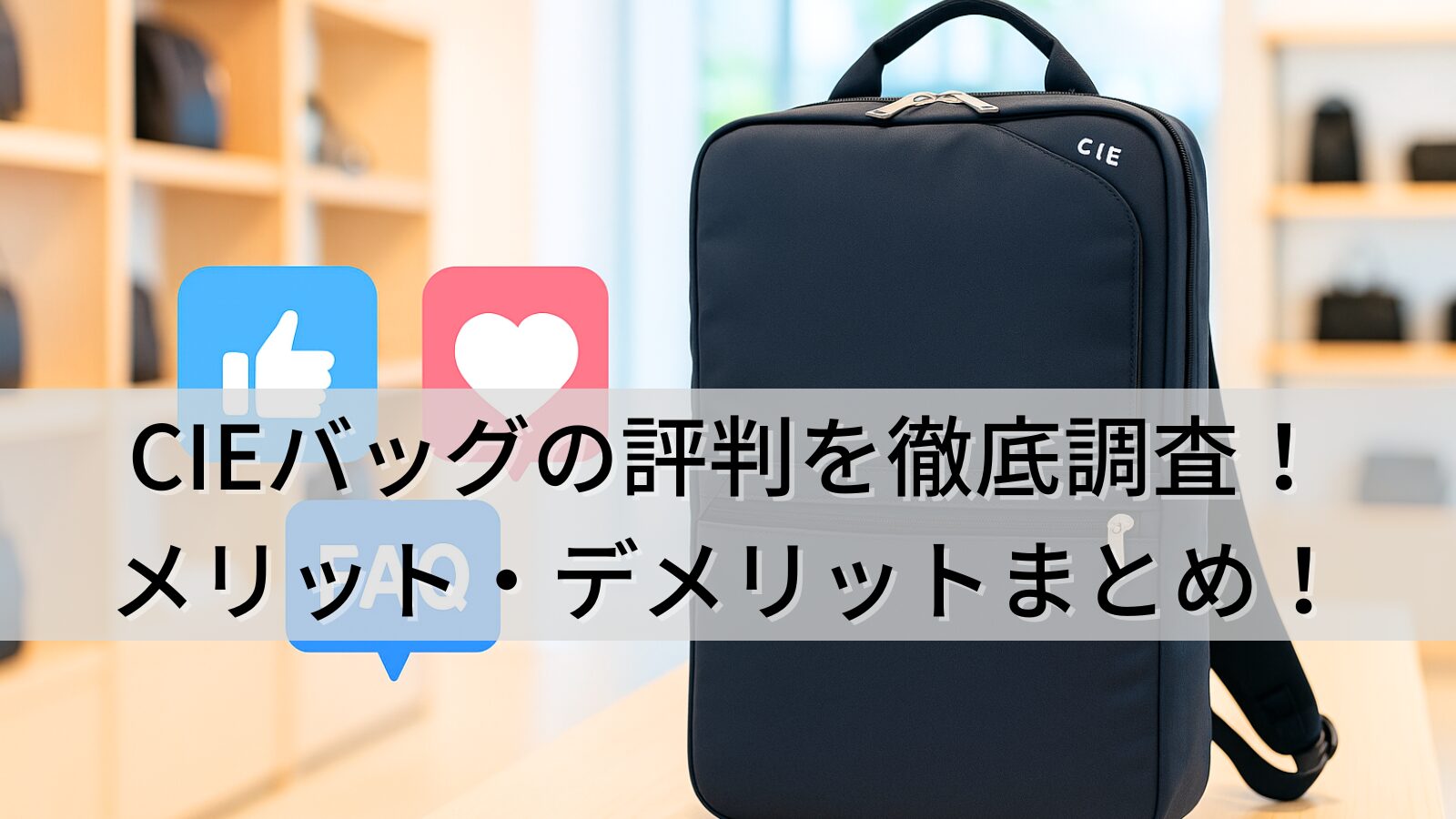 CIEバッグの評判を徹底調査！実際の口コミとメリット・デメリットまとめ！