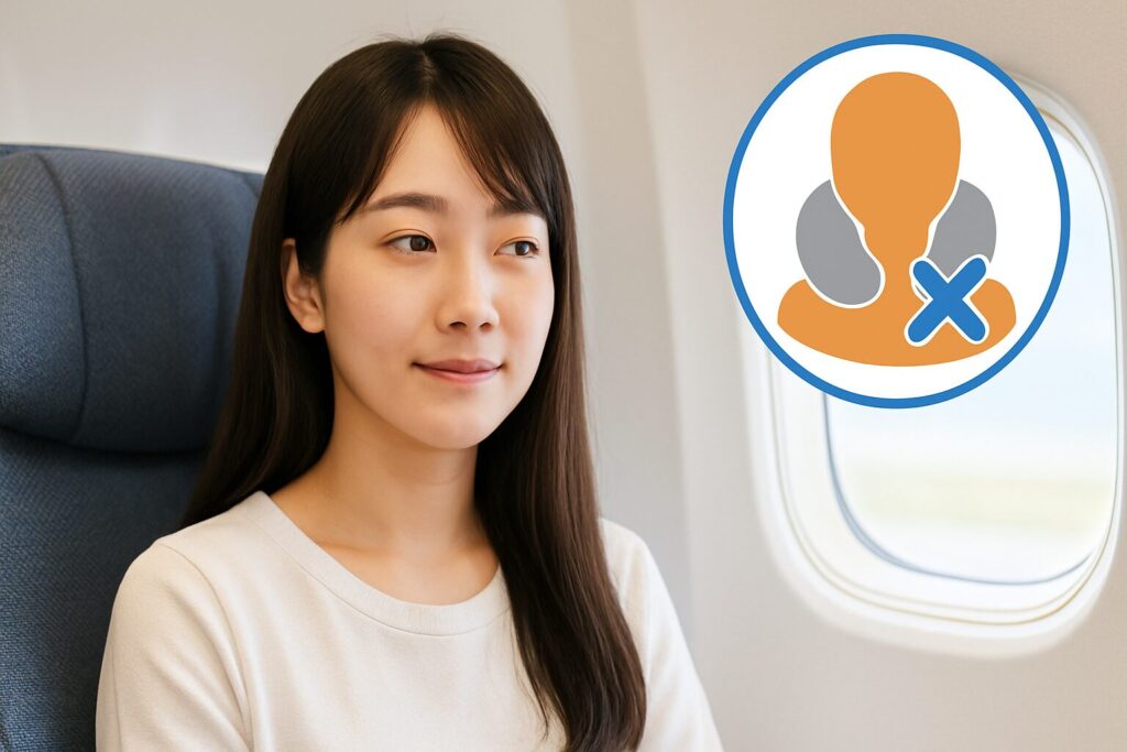 飛行機でネックピローが必要でない人の特徴