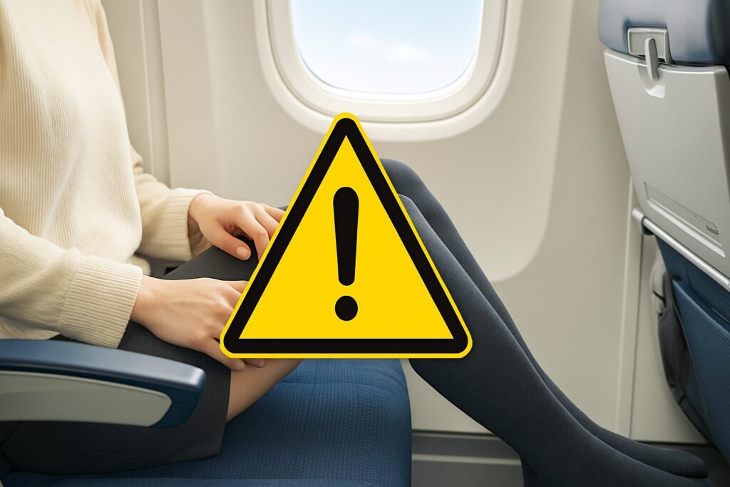飛行機で着圧力ソックスは履かない方が良い?履くリスクについて
