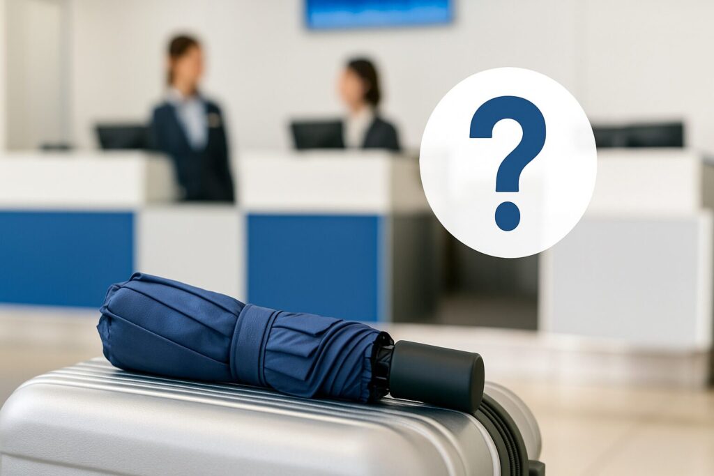 飛行機で傘の持ち込みは可能？折り畳み傘は？