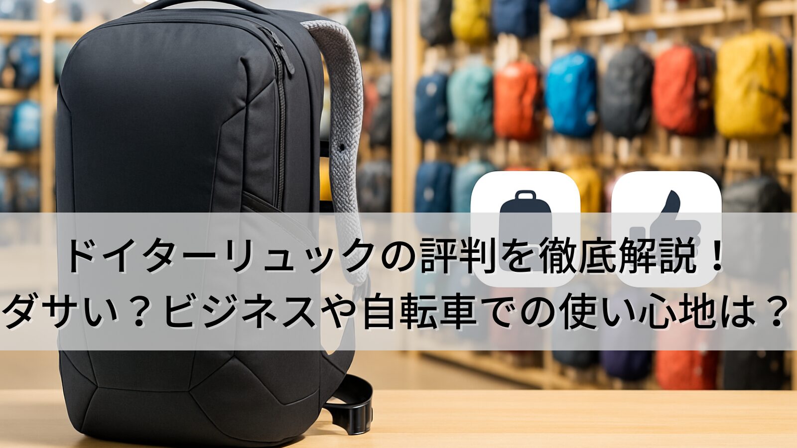 ドイターリュックの評判を徹底解説！ダサい？ビジネスや自転車での使い心地は？