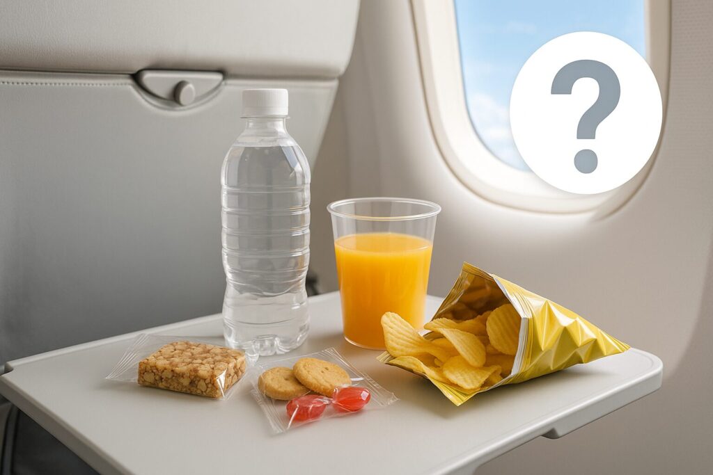 飛行機の機内で飲食しても大丈夫?