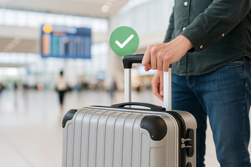 預け入れ不要（機内持ち込みもできる）