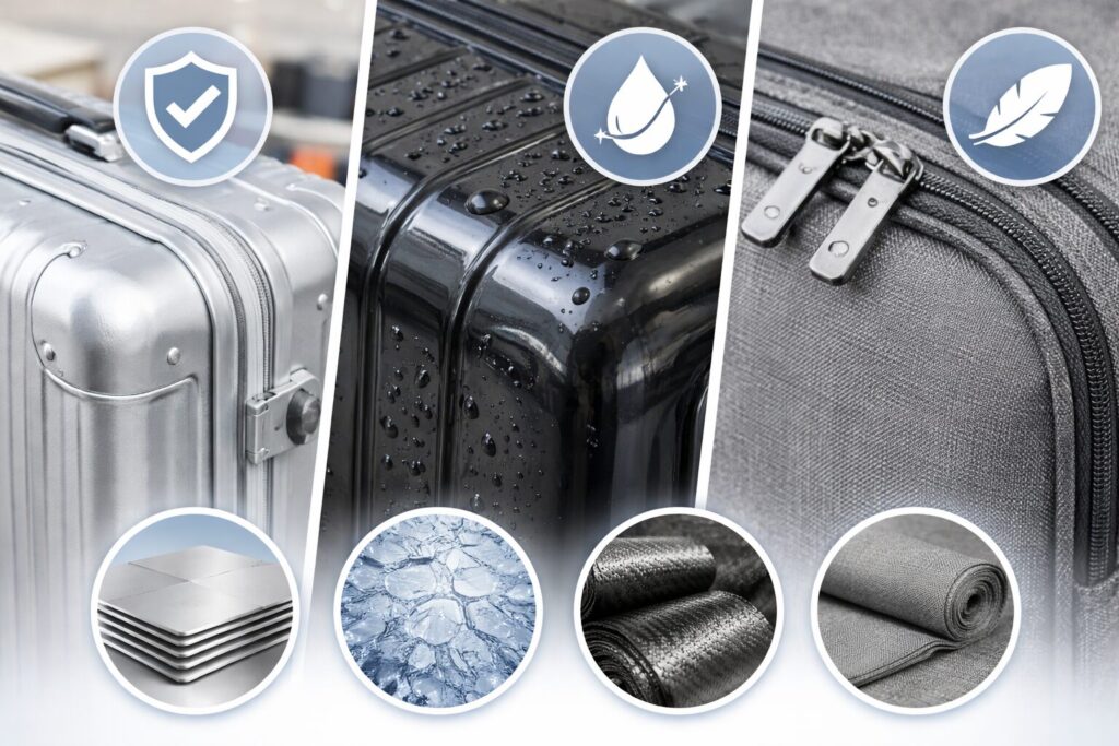 スーツケースの価格に影響するもの