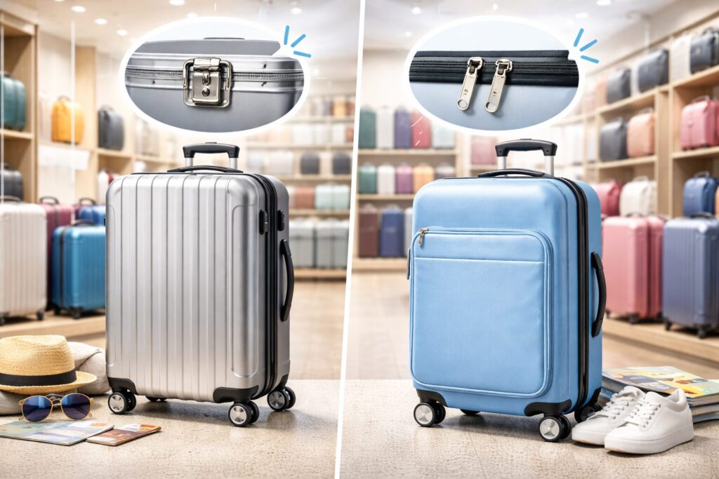 ポイント③:フレーム or ファスナータイプ