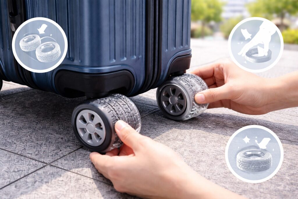 キャスターカバーの装着方法