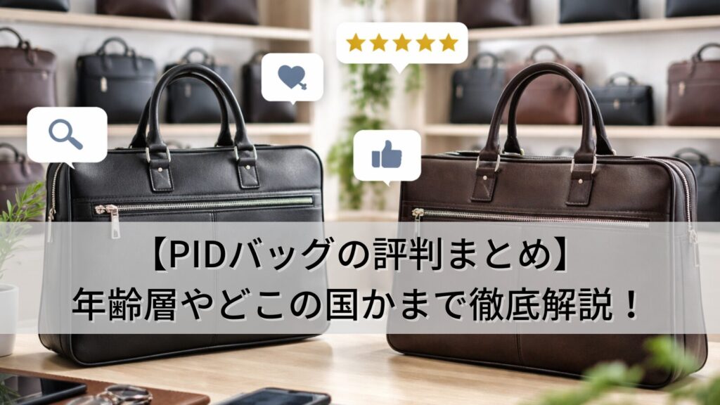 【PIDバッグの評判まとめ】年齢層やどこの国かまで徹底解説!のコピー