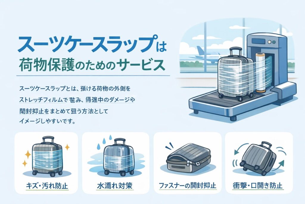 スーツケースラップの意味