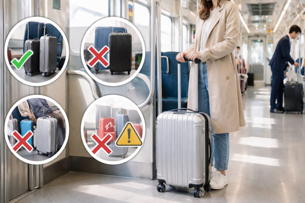 スーツケースの電車マナー基本編