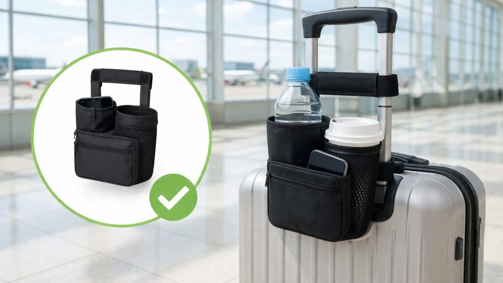 スーツケースのドリンクホルダー後付けは可能