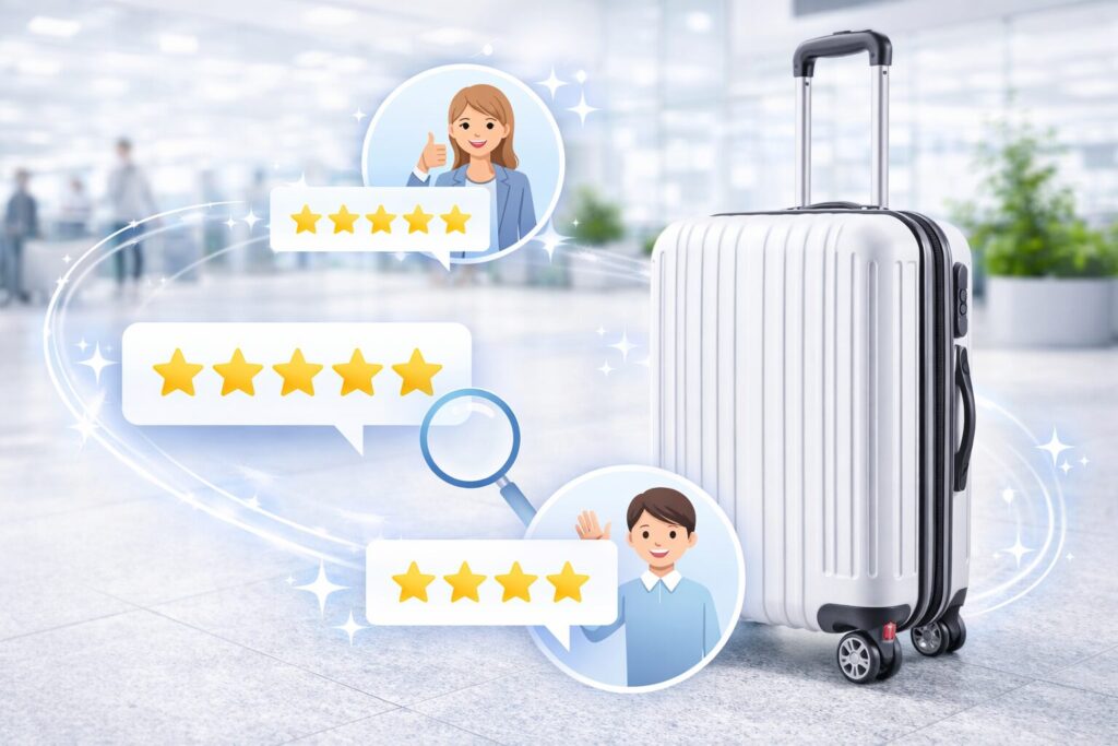 スカイナビゲータースーツケース評判・口コミの見方