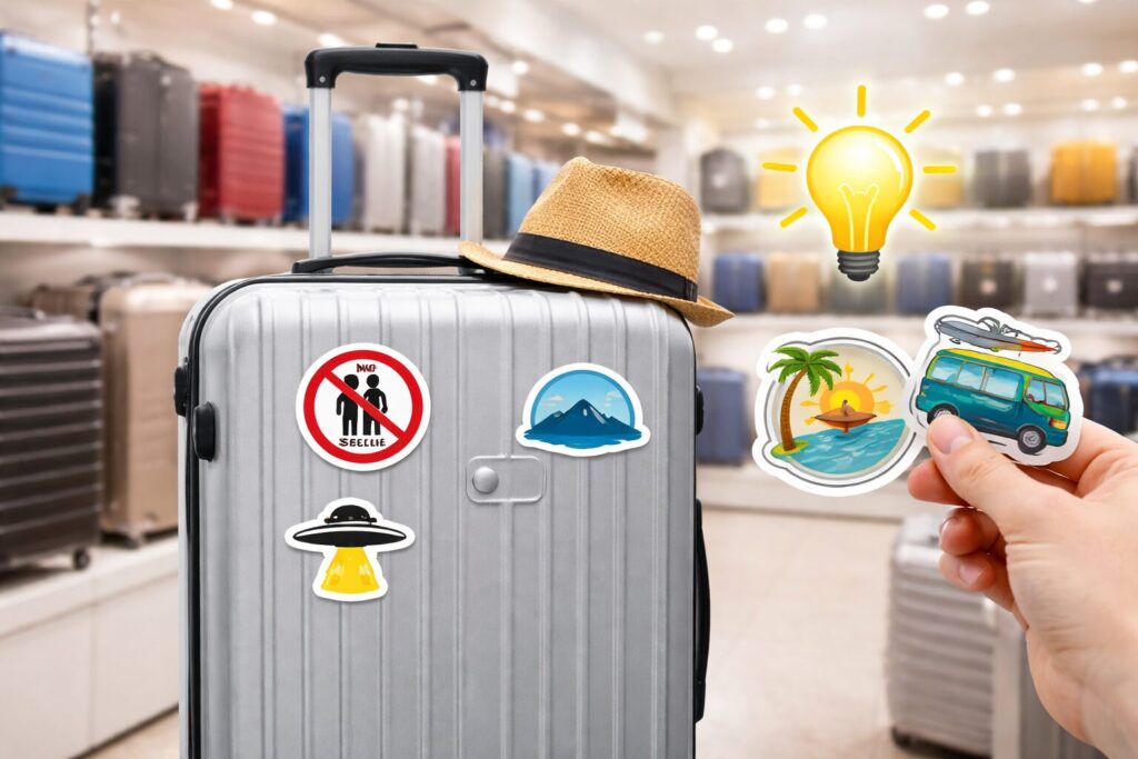 スーツケースステッカーのおしゃれ術