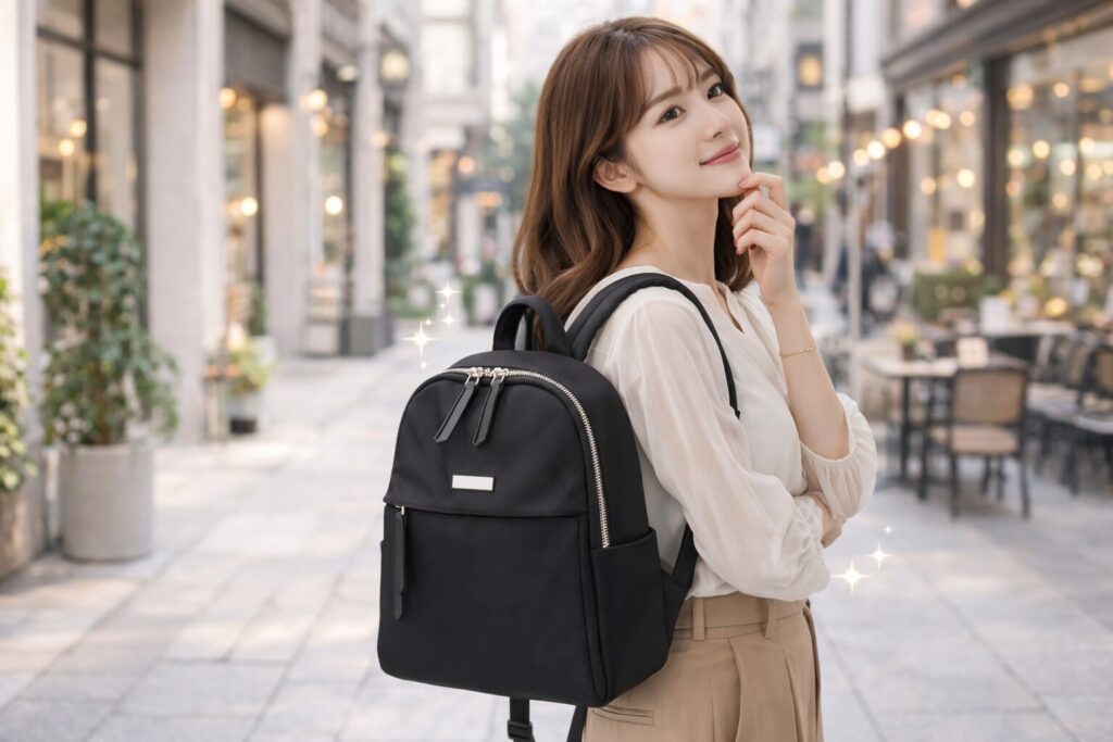 レディースリュックをきれいめに見せるコツ