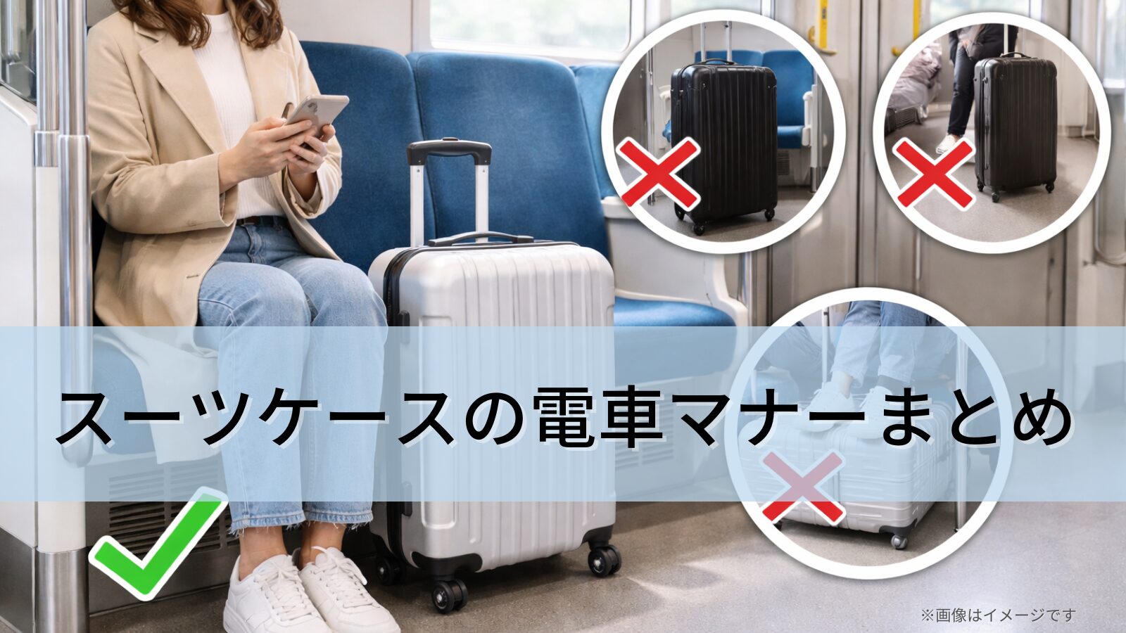 スーツケースの電車マナーまとめ
