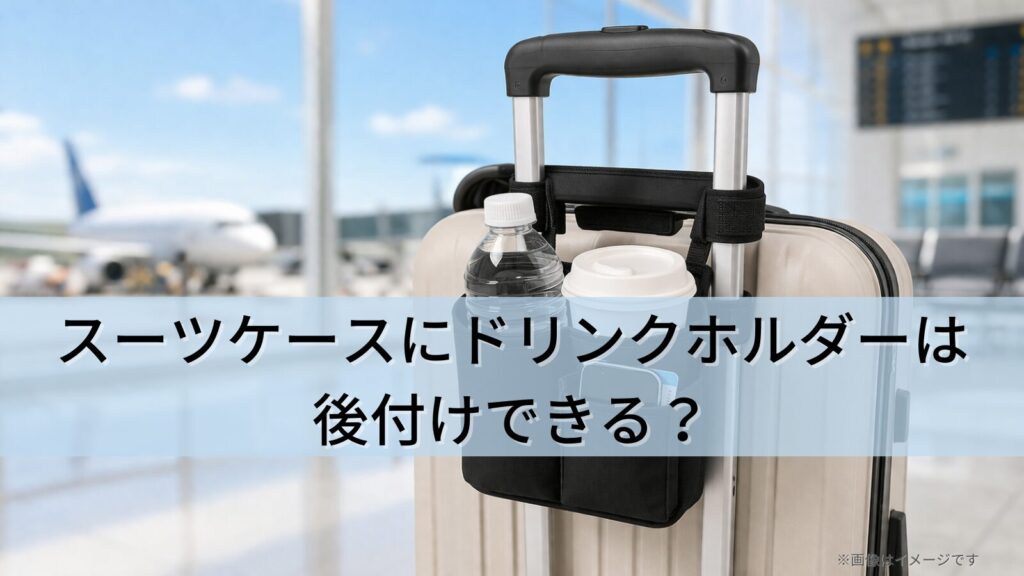 スーツケースにドリンクホルダーは後付けできる？