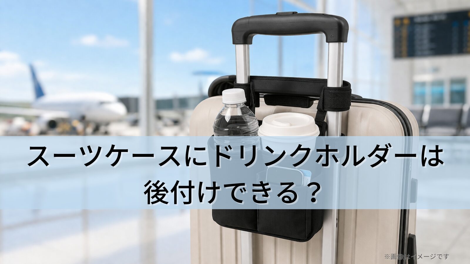 スーツケースにドリンクホルダーは後付けできる?