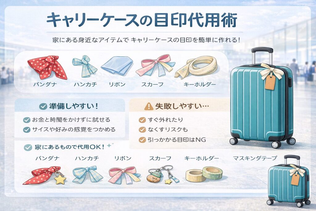 キャリーケースの目印代用術