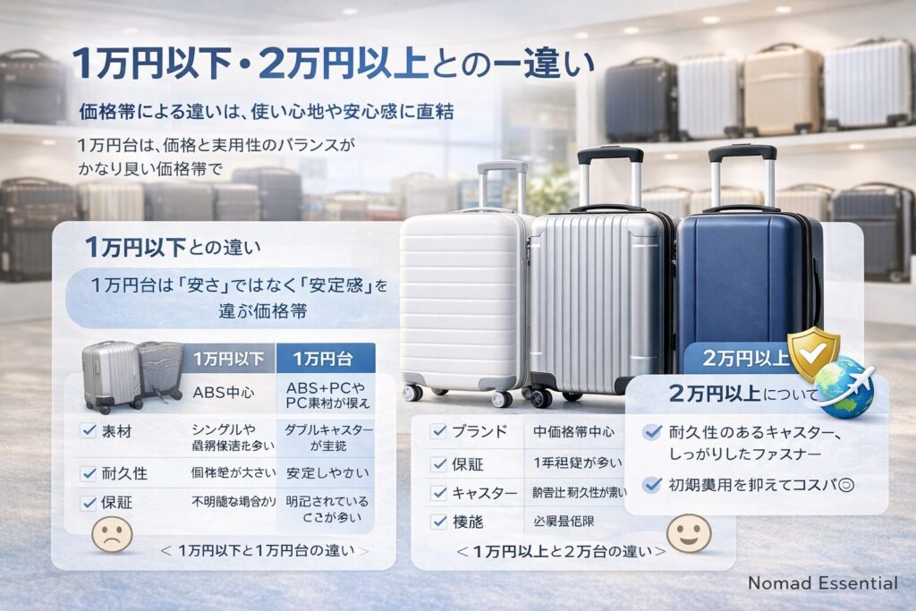 1万円以下・2万円以上との違い