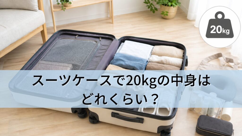 スーツケースで20kgの中身はどれくらい？容量目安と詰め方のコツを徹底解説！