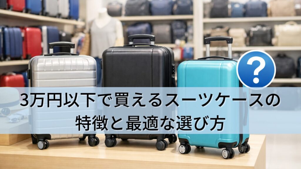 3万円以下で買えるスーツケースの特徴と最適な選び方を徹底解説！