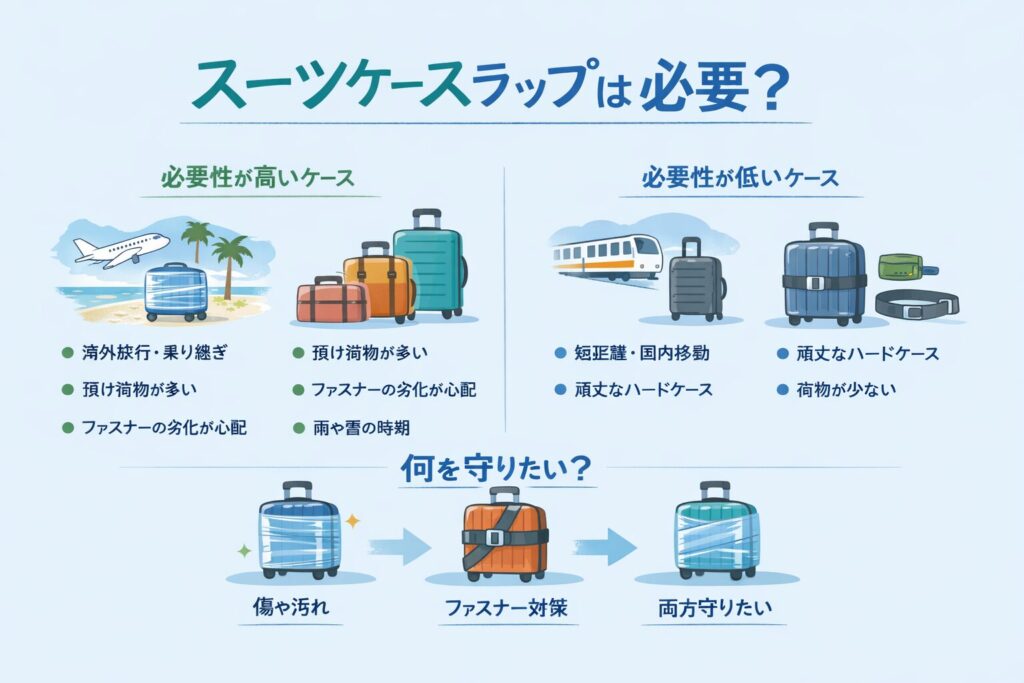 スーツケースラップは必要か