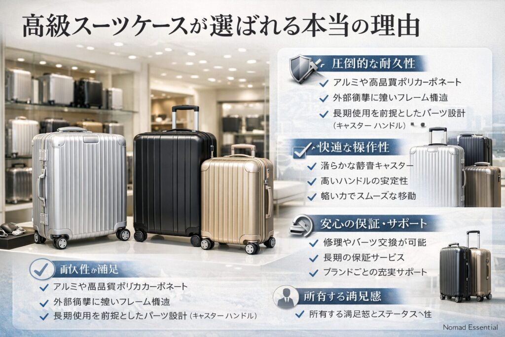 高級スーツケースが選ばれる本当の理由